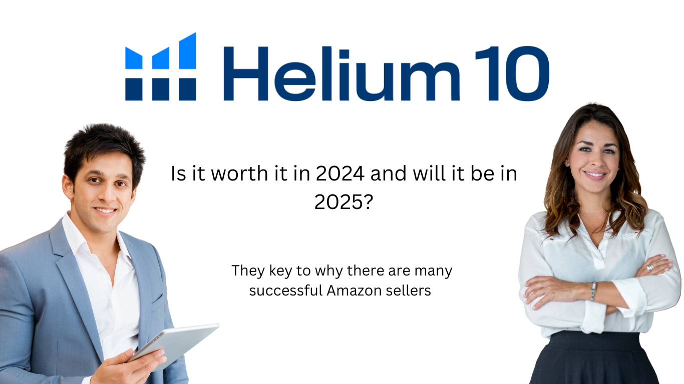 Helium 10 review image with two Amazon sellers.